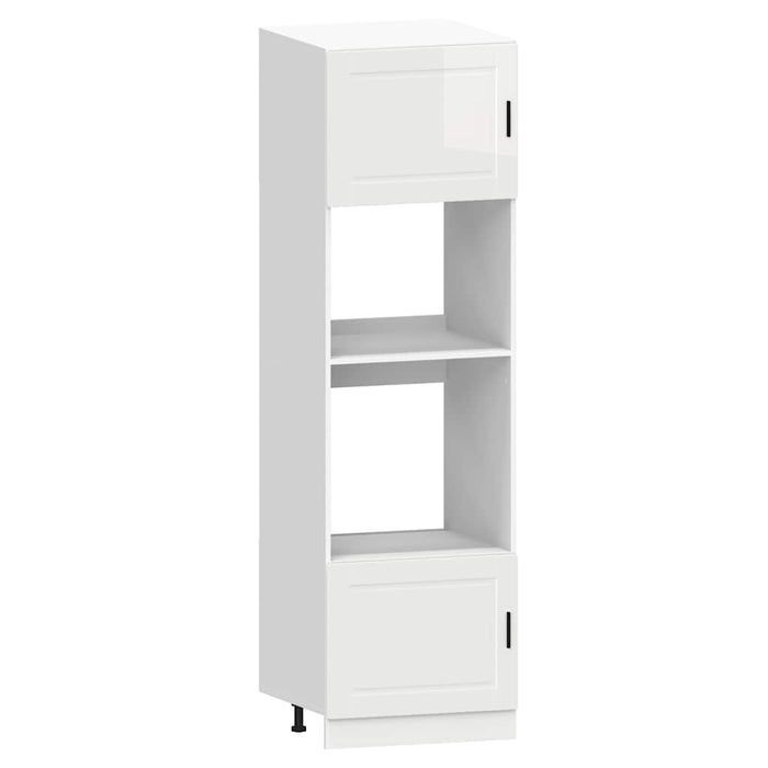 Set dulap de bucătărie 7 piese „Kalmar” alb lucios Lemn - WALTI WALTI