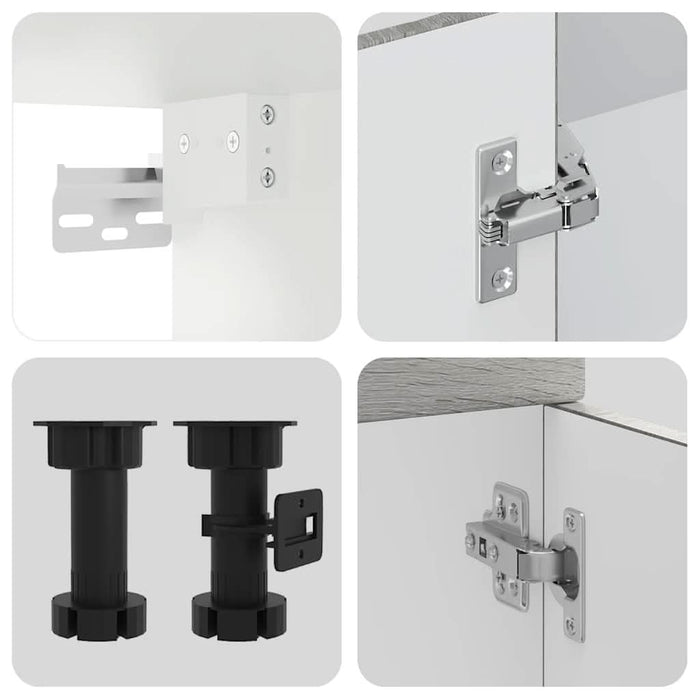 Set de dulapuri de bucătărie 7 piese „Kalmar” lemn Sonoma gri - WALTI WALTI