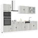 Set de dulapuri de bucătărie 7 piese „Kalmar” lemn Sonoma gri - WALTI WALTI