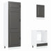 Set dulap de bucătărie 7 piese „Kalmar” lemn negru prelucrat - WALTI WALTI