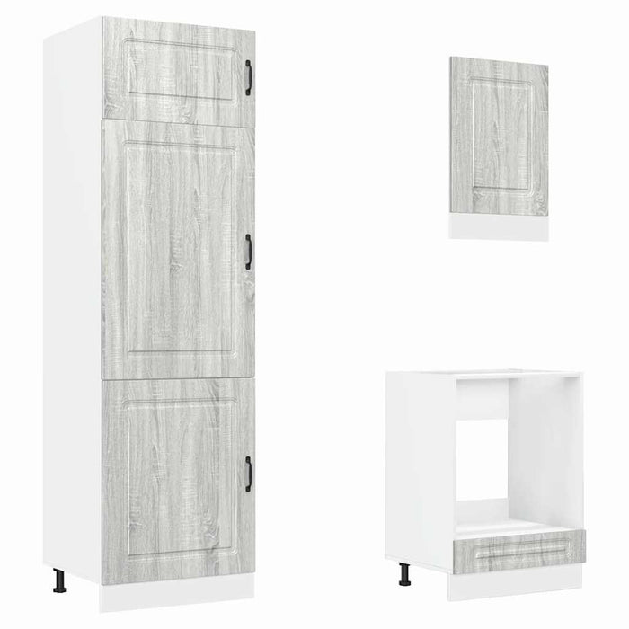 Set de dulapuri de bucătărie 7 piese „Kalmar” lemn Sonoma gri - WALTI WALTI
