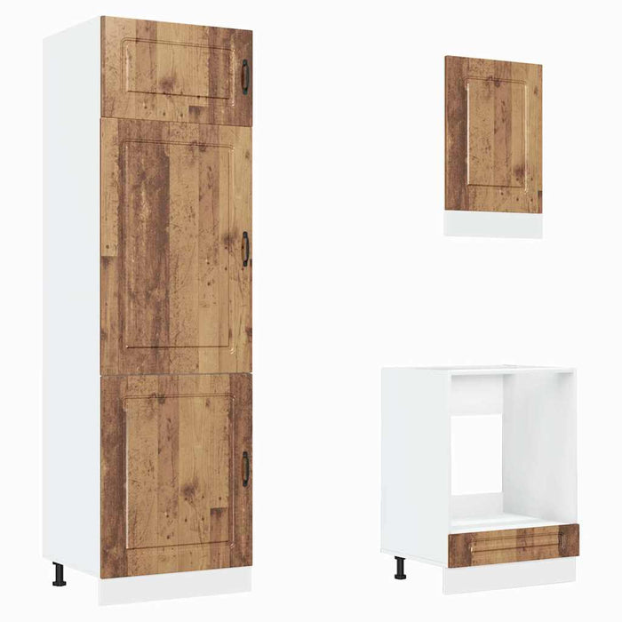 Set de dulapuri de bucătărie 7 piese „Kalmar” Lemn vechi lemn - WALTI WALTI