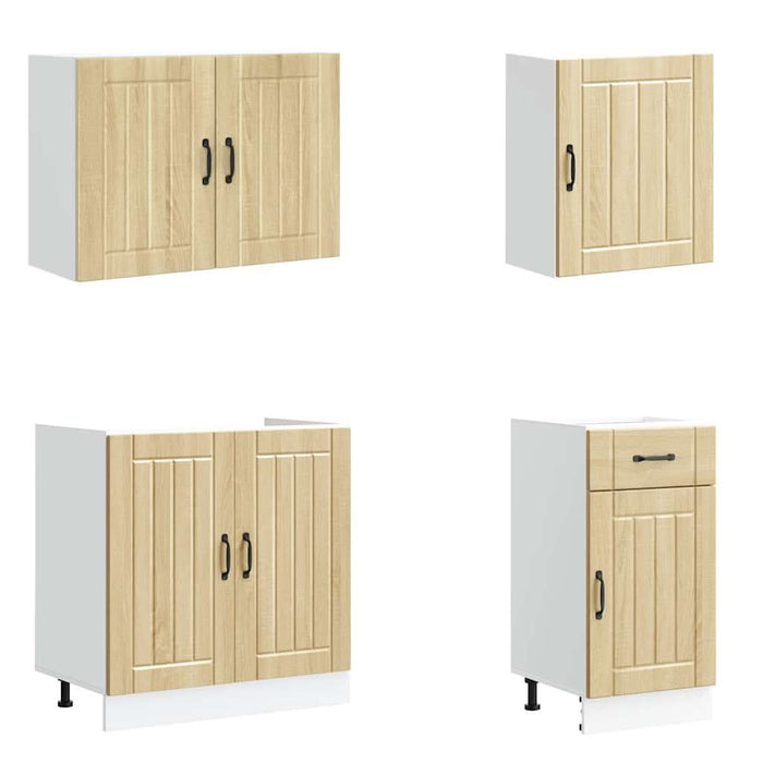 Set dulap de bucătărie din 7 piese „Kalmar” lemn stejar Sonoma - WALTI WALTI