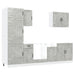 Set dulapuri de bucătărie 7 piese „Lucca” gri beton Lemn - WALTI WALTI