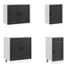 Set dulap de bucătărie 7 piese „Kalmar” lemn negru prelucrat - WALTI WALTI