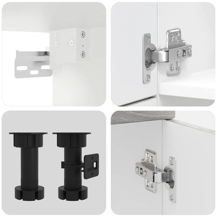 Set de dulapuri de bucătărie 7 piese „Kalmar” lemn Sonoma gri - WALTI WALTI
