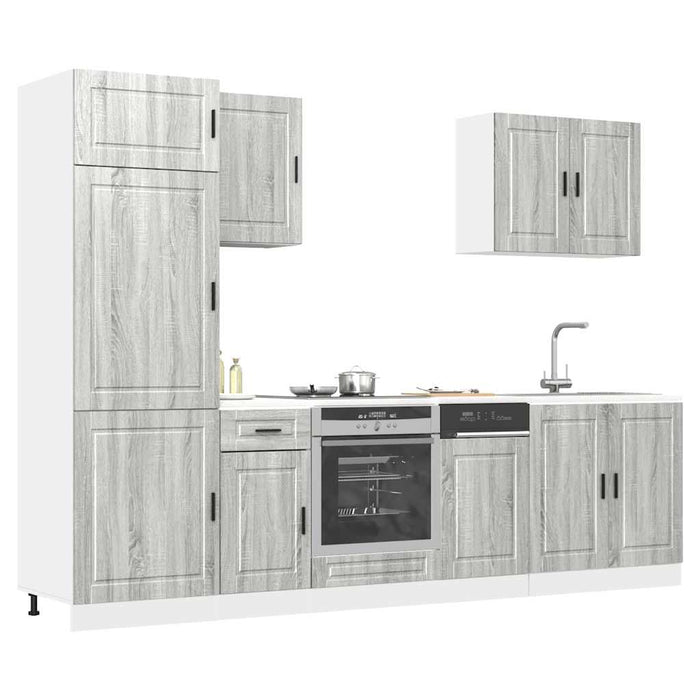 Set de dulapuri de bucătărie 7 piese „Kalmar” lemn Sonoma gri - WALTI WALTI