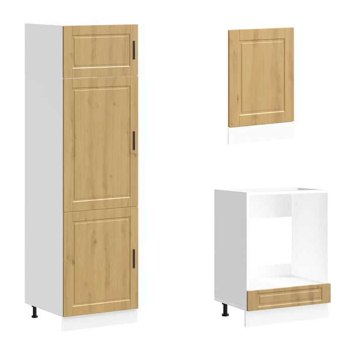 Set dulap de bucătărie 7 piese „Kalmar” stejar artizanal lemn - WALTI WALTI