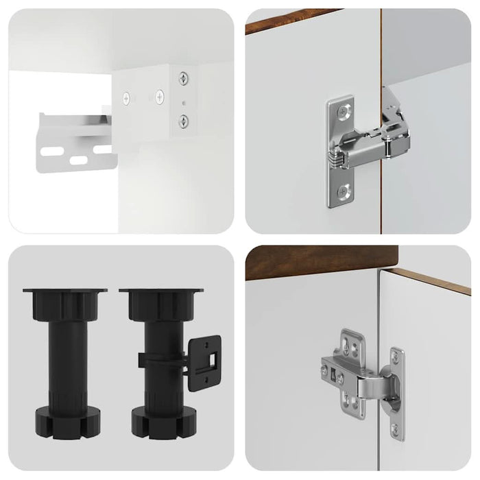 Set dulap de bucătărie din 8 piese „Kalmar” stejar afumat Lemn - WALTI WALTI
