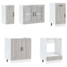 Set de dulapuri de bucătărie 8 piese „Kalmar” lemn Sonoma gri - WALTI WALTI
