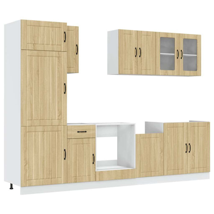 Set dulap de bucătărie din 8 piese „Kalmar” lemn stejar Sonoma - WALTI WALTI