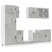 Set dulapuri de bucătărie 8 piese „Lucca” gri beton Lemn - WALTI WALTI