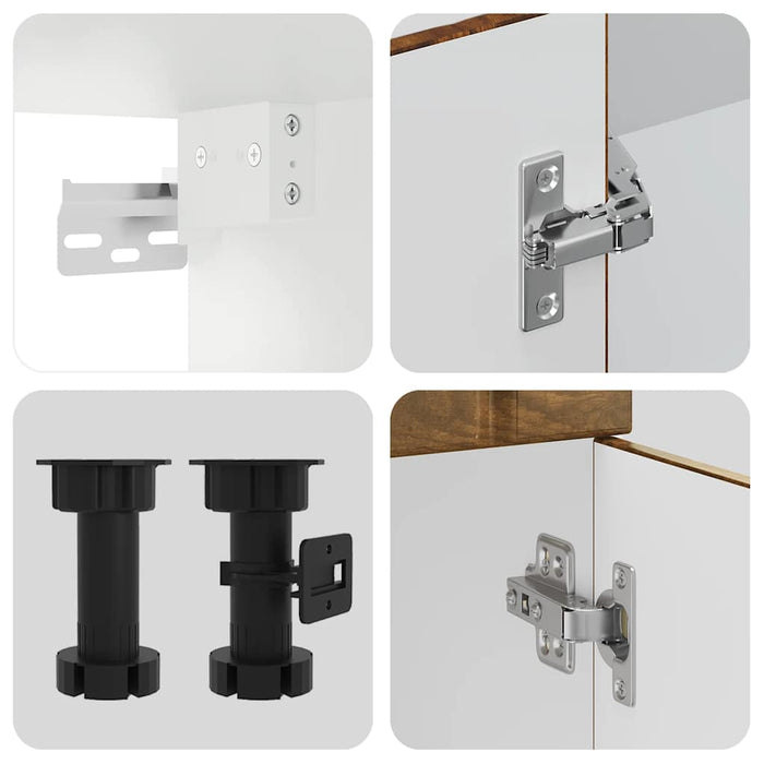 Set dulap de bucătărie din 8 piese „Lucca” stejar afumat Lemn - WALTI WALTI