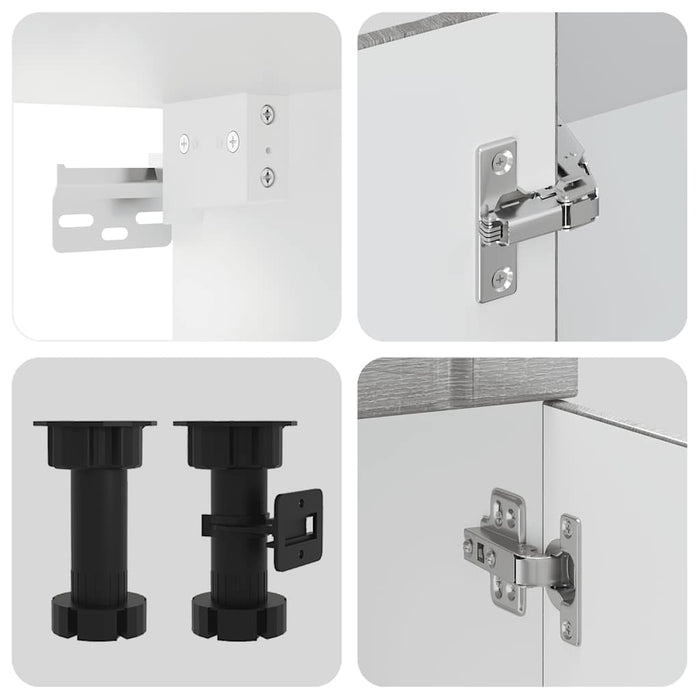 Set de dulapuri de bucătărie 8 piese „Kalmar” lemn Sonoma gri - WALTI WALTI