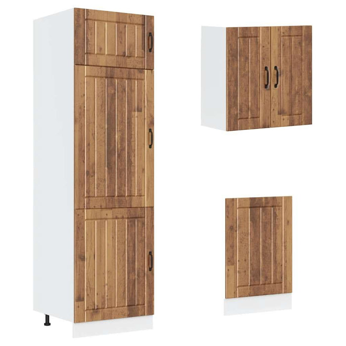 Set de dulapuri de bucătărie 8 piese „Kalmar” Lemn vechi lemn - WALTI WALTI