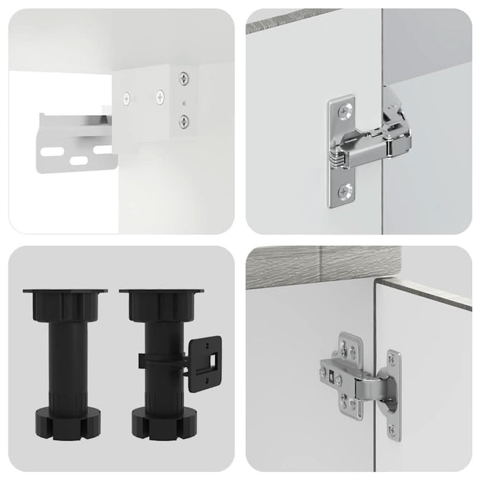 Set de dulapuri de bucătărie 8 piese „Kalmar” lemn Sonoma gri - WALTI WALTI