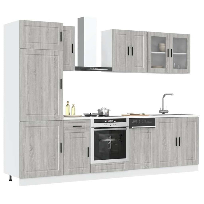 Set de dulapuri de bucătărie 8 piese „Kalmar” lemn Sonoma gri - WALTI WALTI