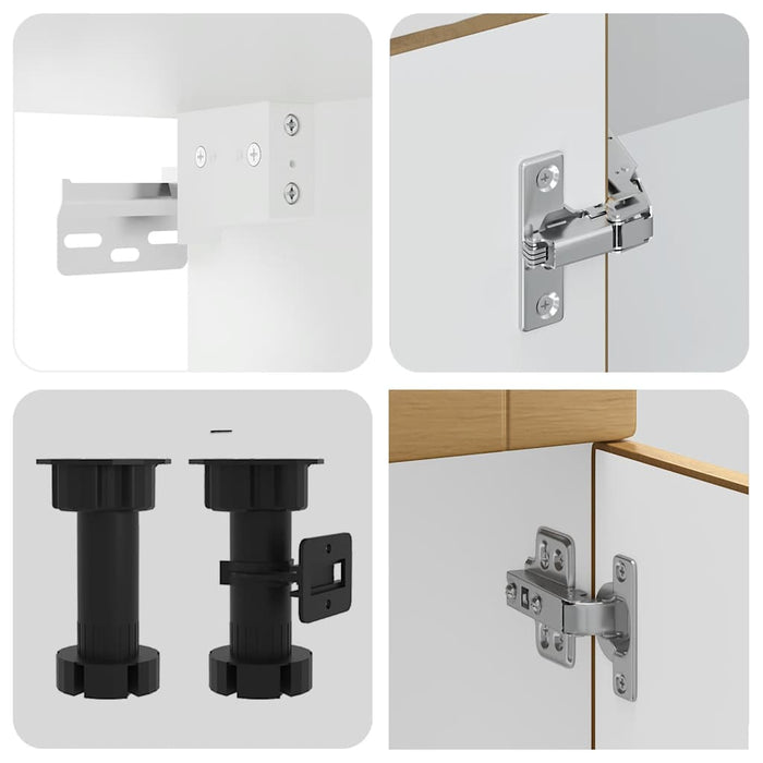 Set dulap de bucătărie 8 piese „Kalmar” stejar artizanal lemn - WALTI WALTI