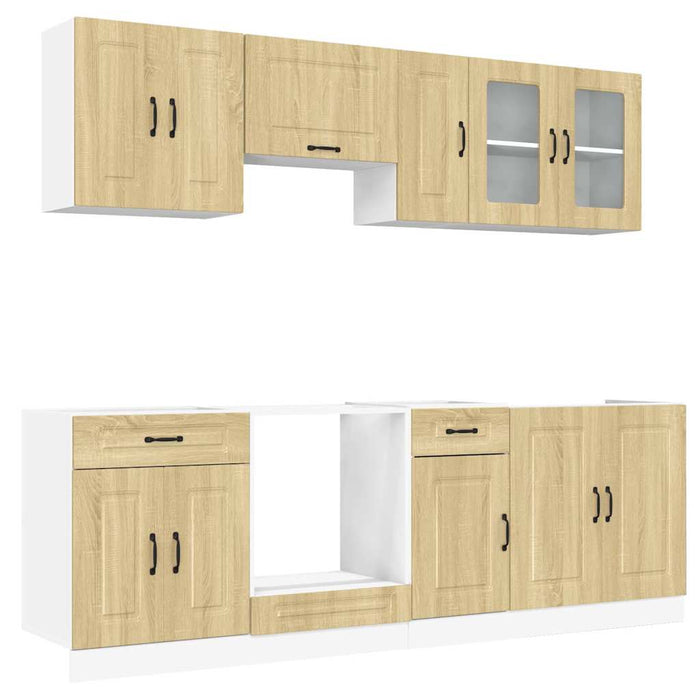 Set dulap de bucătărie din 8 piese „Kalmar” lemn stejar Sonoma - WALTI WALTI