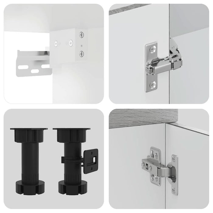 Set de dulapuri de bucătărie 8 piese „Kalmar” lemn Sonoma gri - WALTI WALTI