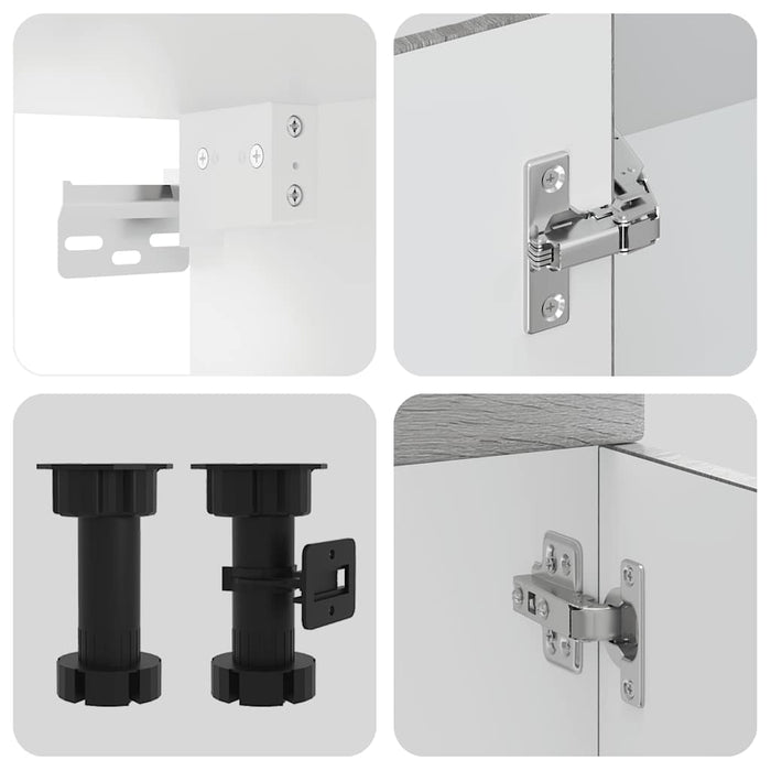 Set de dulapuri de bucătărie 8 piese „Kalmar” lemn Sonoma gri - WALTI WALTI