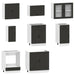 Set dulap de bucătărie 8 piese „Kalmar” lemn negru prelucrat - WALTI WALTI
