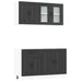 Set dulap de bucătărie 4 piese „Kalmar” lemn negru prelucrat - WALTI WALTI