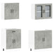 Set dulapuri de bucătărie 4 piese „Kalmar” gri beton Lemn - WALTI WALTI