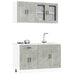 Set dulapuri de bucătărie 4 piese „Kalmar” gri beton Lemn - WALTI WALTI