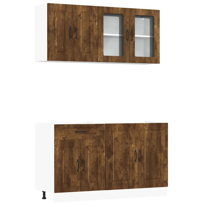 Set dulap de bucătărie din 4 piese „Kalmar” stejar afumat Lemn - WALTI WALTI