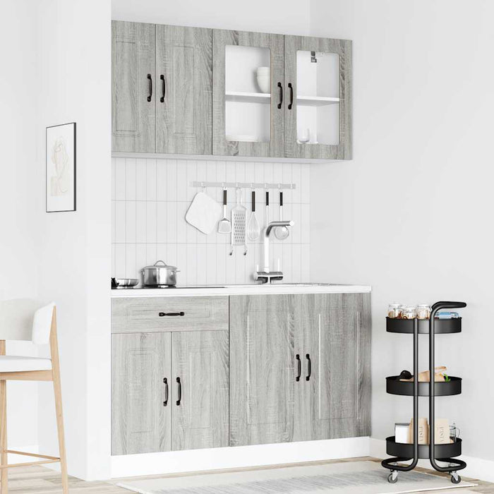 Set de dulapuri de bucătărie 4 piese „Kalmar” lemn Sonoma gri - WALTI WALTI