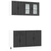 Set dulap de bucătărie 4 piese „Kalmar” lemn negru prelucrat - WALTI WALTI
