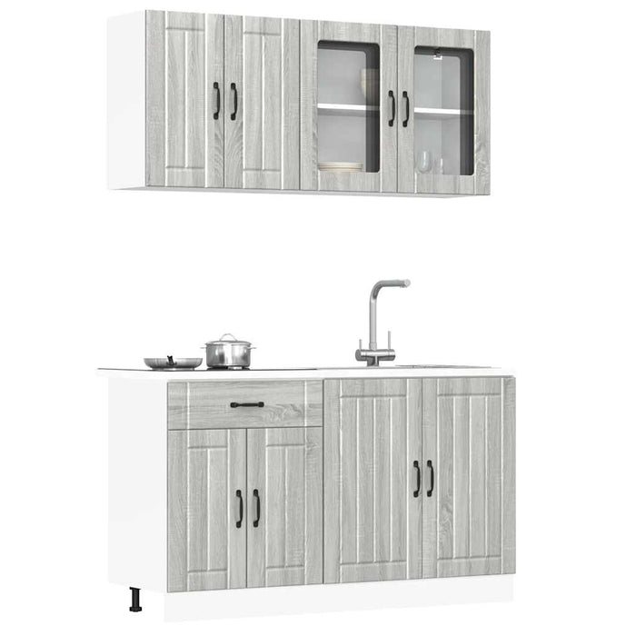 Set de dulapuri de bucătărie 4 piese „Lucca” lemn Sonoma gri - WALTI WALTI