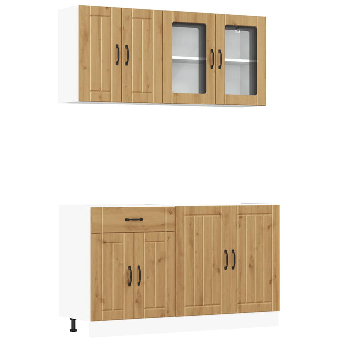 Set dulap de bucătărie 4 piese „Kalmar” stejar artizanal lemn - WALTI WALTI