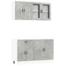 Set dulapuri de bucătărie 4 piese „Kalmar” gri beton Lemn - WALTI WALTI