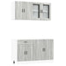 Set de dulapuri de bucătărie 4 piese „Kalmar” lemn Sonoma gri - WALTI WALTI