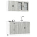 Set de dulapuri de bucătărie 4 piese „Kalmar” lemn Sonoma gri - WALTI WALTI