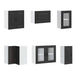 Set dulap de bucătărie 11 piese „Kalmar” lemn negru prelucrat - WALTI WALTI