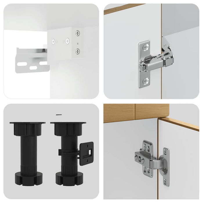 Set dulap de bucătărie 11 piese „Porto” stejar artizanal lemn - WALTI WALTI