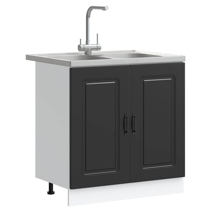 Dulap de bucătărie Kalmar Negru 80 x 46 x 81,5 cm Lemn compozit - WALTI WALTI