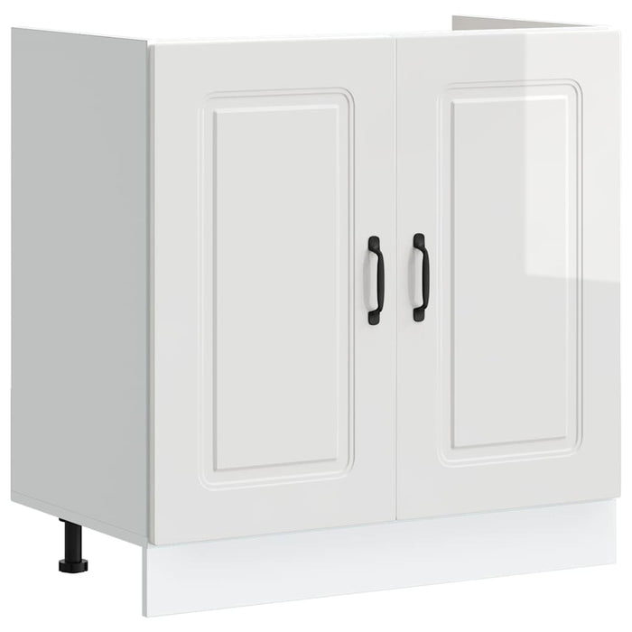 Dulap de bucătărie cu ușă Kalmar Alb Lucios 80 x 46 x 81,5 cm - WALTI WALTI