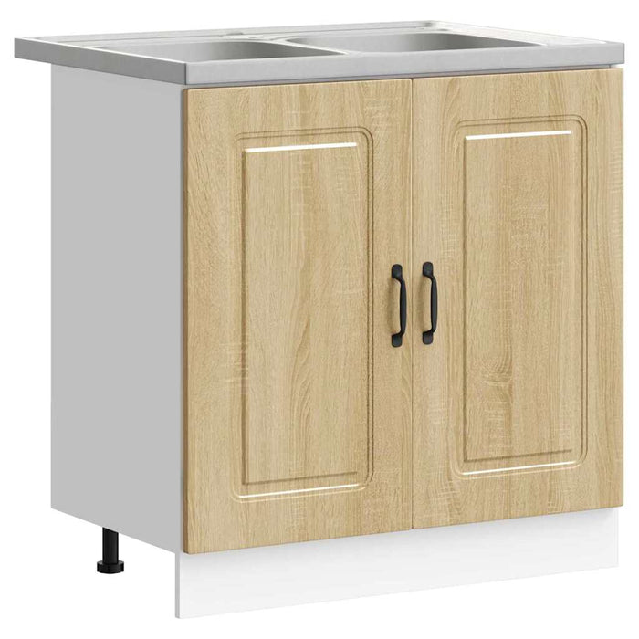 Dulap de bucătărie Kalmar Stejar Sonoma 80 x 46 x 81,5 cm - WALTI WALTI