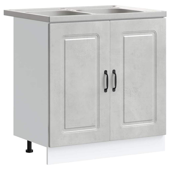 Dulap de bucătărie Kalmar Gri din beton 80 x 46 x 81,5 cm - WALTI WALTI