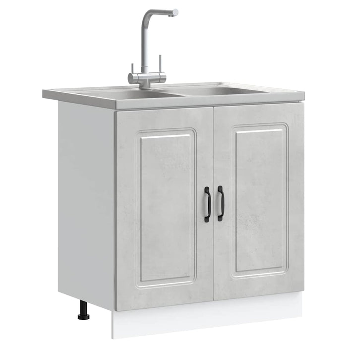 Dulap de bucătărie Kalmar Gri din beton 80 x 46 x 81,5 cm - WALTI WALTI