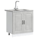 Dulap de bucătărie Kalmar Gri din beton 80 x 46 x 81,5 cm - WALTI WALTI