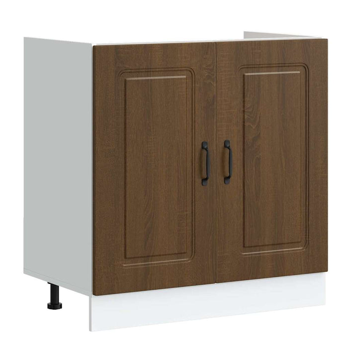 Dulap de bucătărie Kalmar Stejar închis 80 x 46 x 81,5 cm - WALTI WALTI