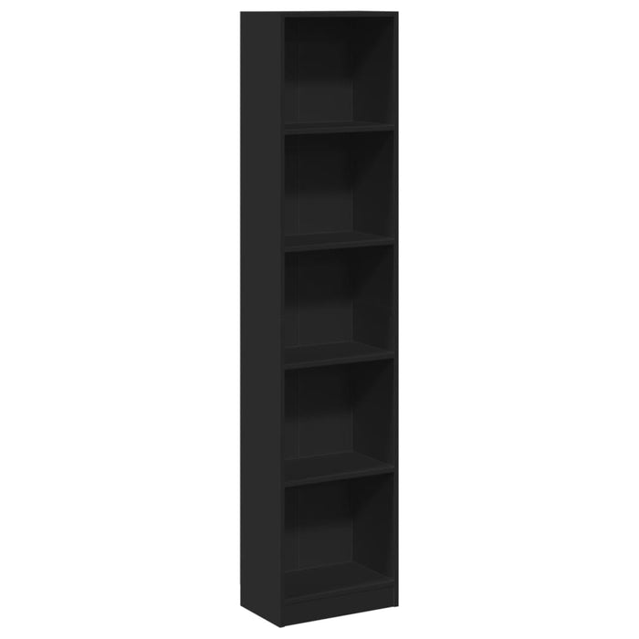 Bibliotecă, negru, 40x24x176 cm, lemn prelucrat - WALTI WALTI