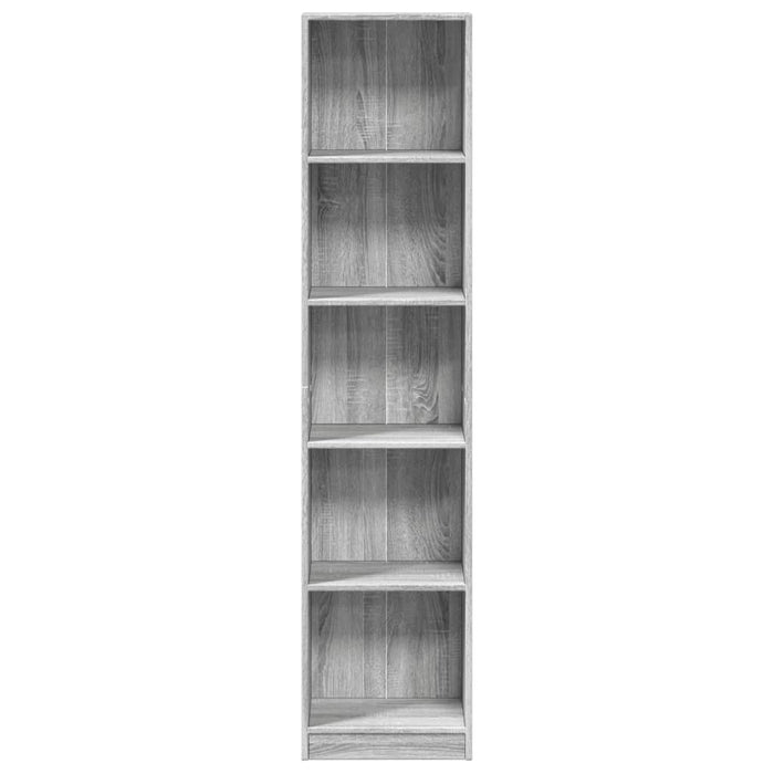 Bibliotecă, gri sonoma, 40x24x176 cm, lemn prelucrat - WALTI WALTI