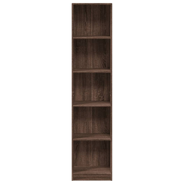 Bibliotecă, stejar maro, 40x24x176 cm, lemn prelucrat - WALTI WALTI