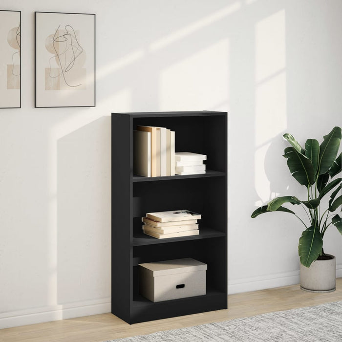 Bibliotecă, negru, 60x24x109 cm, lemn prelucrat - WALTI WALTI